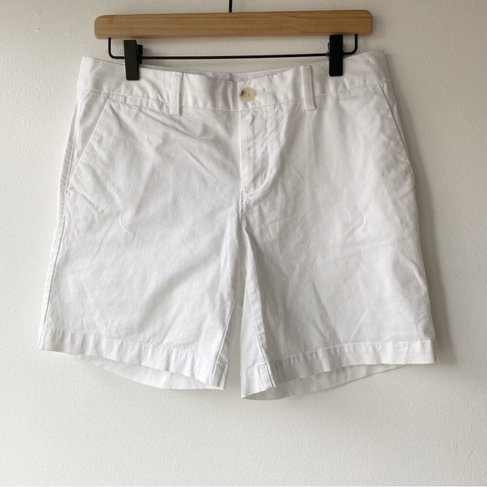 banana republic white chino 7" short